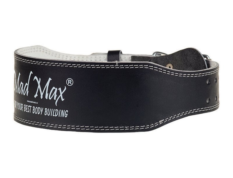 MADMAX Full leather Fitness Belt, Unisex, Musta, XXL (vanha malli)