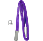 Heavy Duty Sling and Shackle, 1t, purple