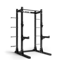 Half Rack with Storage, Includes: J-Cup Pair + Safety Arm Pair, Charcoal Half Rack with Storage, Includes: J-Cup Pair + Safety Arm Pair, Charcoal