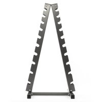 Dumbbell Rack (10 pairs) - pyramide model - silver Dumbbell Rack (10 pairs) - pyramide model - silver